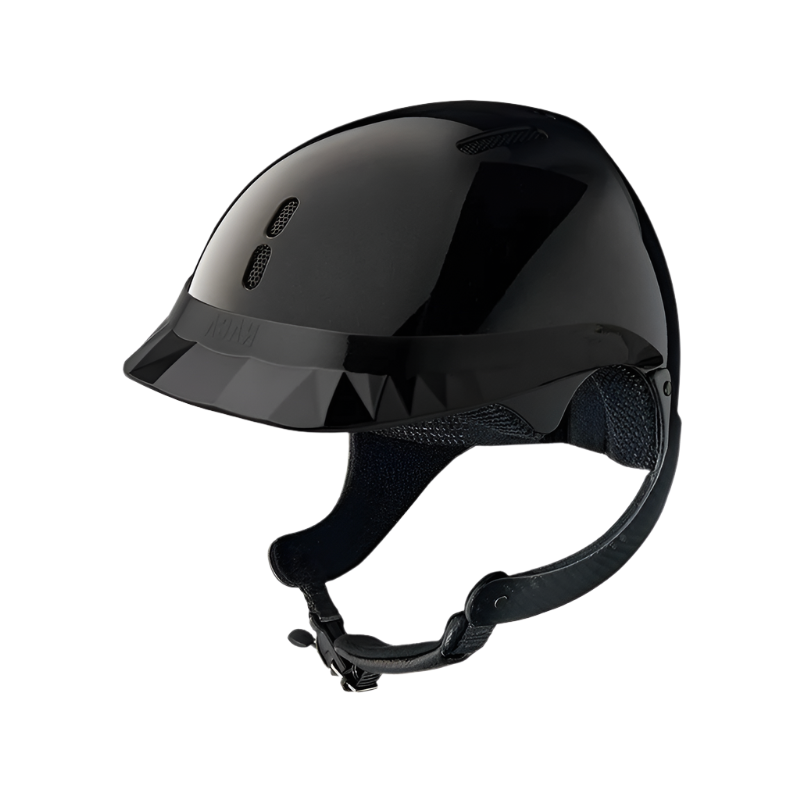 NACA - Casque d'équitation Gravity XP visière standard brillant noir onyx | - Ohlala