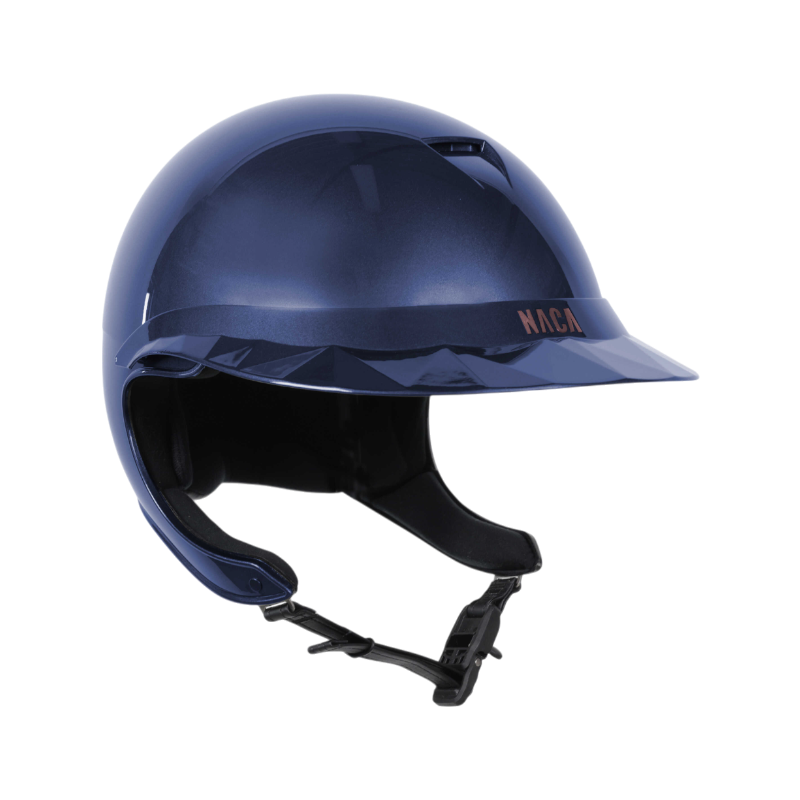 NACA - Casque d'équitation visière polo Comète XP bleu brillant