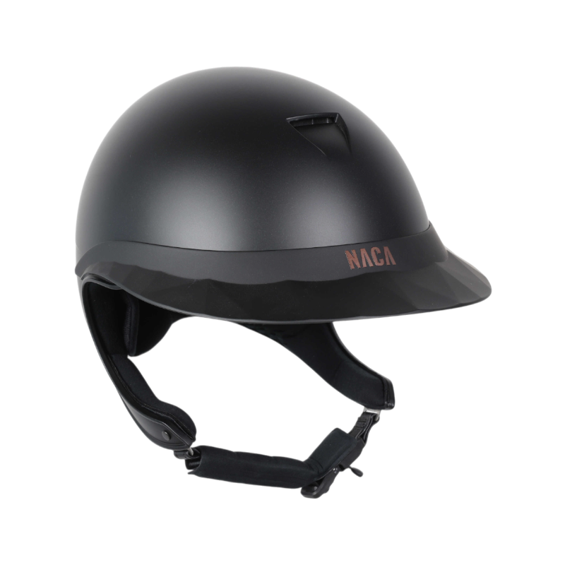 NACA - Casque d'équitation visière polo Comète XP noir mat