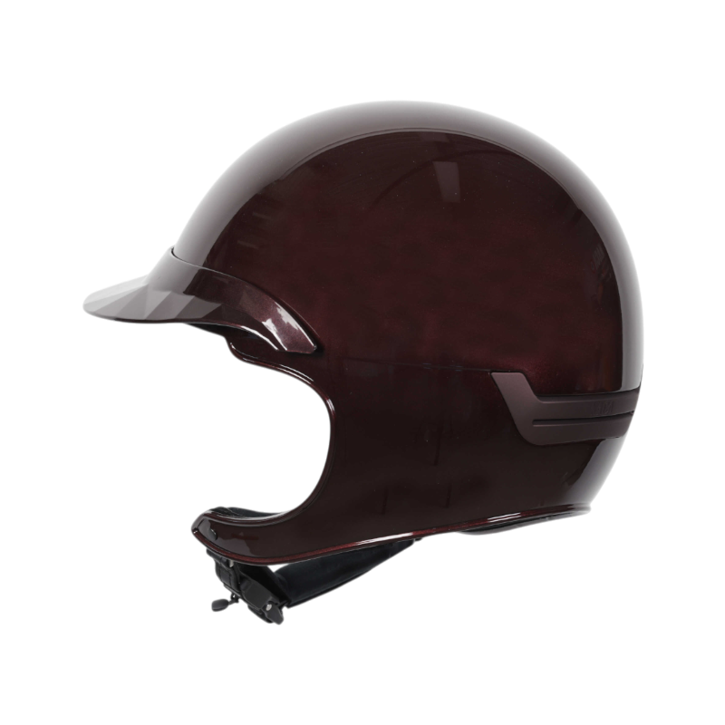 NACA - Casque d'équitation visière polo Comète XP prune brillant