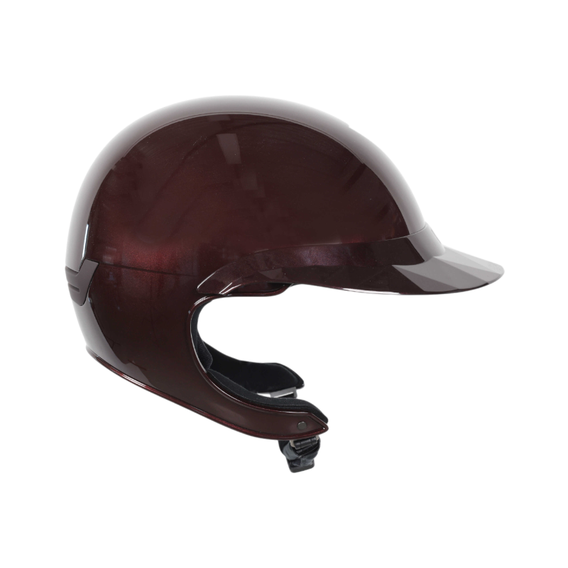 NACA - Casque d'équitation visière polo Comète XP prune brillant