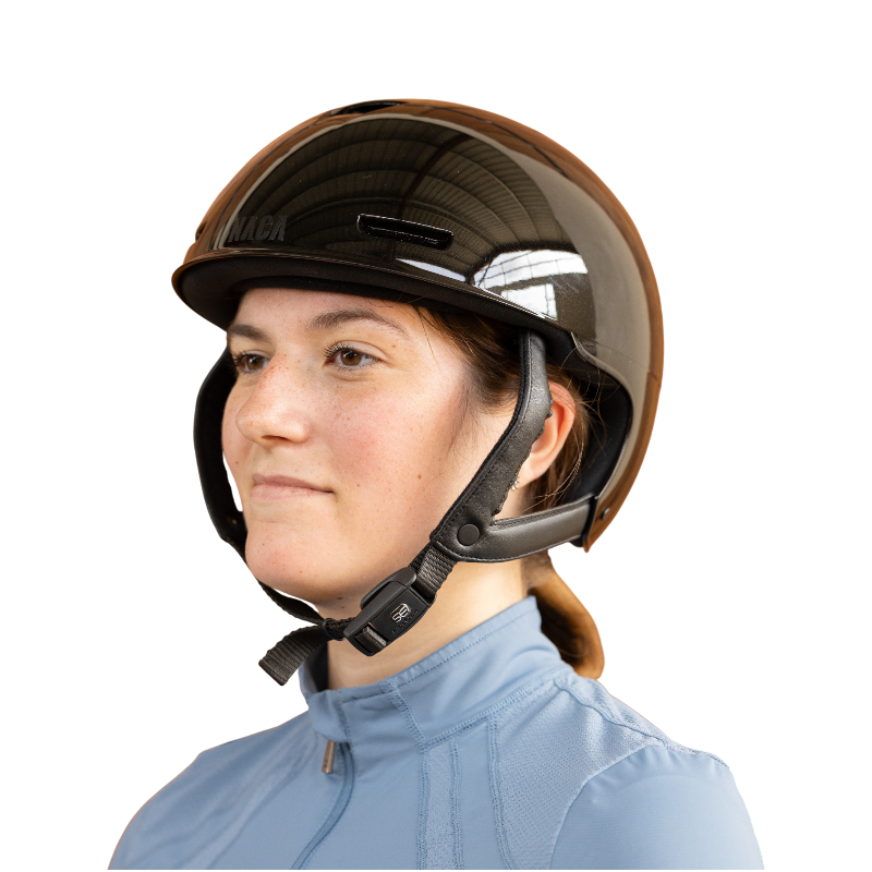NACA - Casque d'équitation sans visière Comète S noir brillant