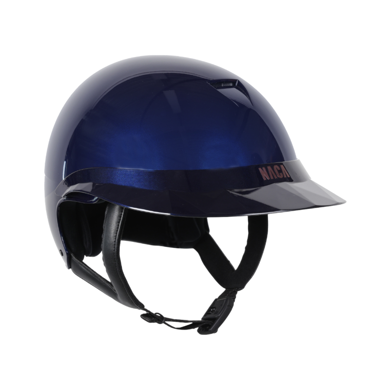 NACA - Casque d'équitation visière polo Comète S bleu brillant
