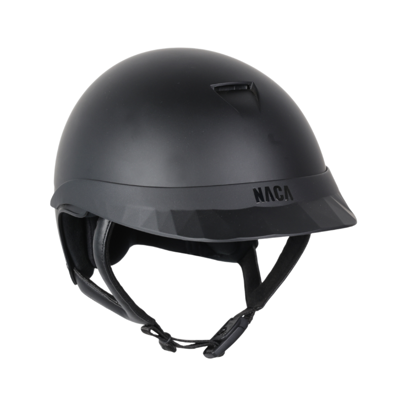 NACA - Casque d'équitation visière standard Comète S noir mat
