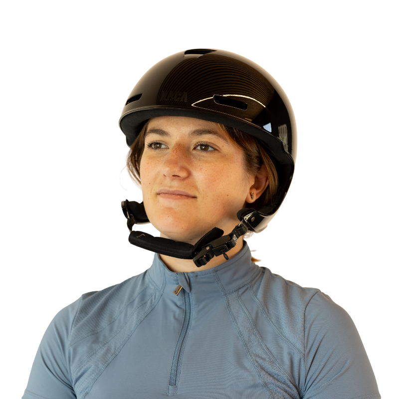 NACA - Casque d'équitation sans visière Comète XP noir brillant