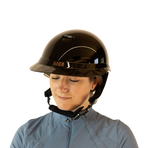 NACA - Casque d'équitation visière polo Comète XP noir brillant | - Ohlala