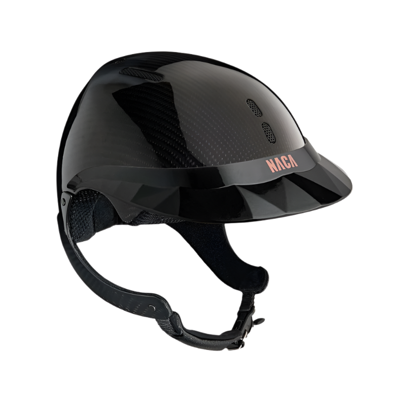 NACA - Casque d'équitation Gravity XP visière polo carbon brillant noir