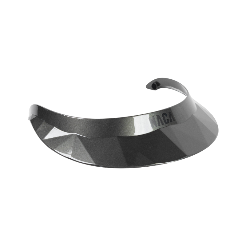 NACA - Visière polo brillante gris graphite logo noir