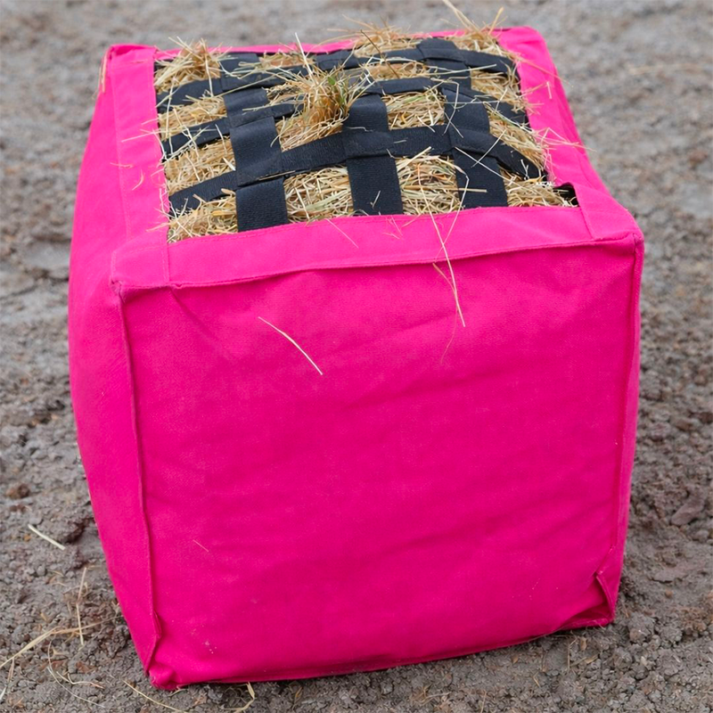 Natural' Innov - Sac à foin Natural'Kub rose