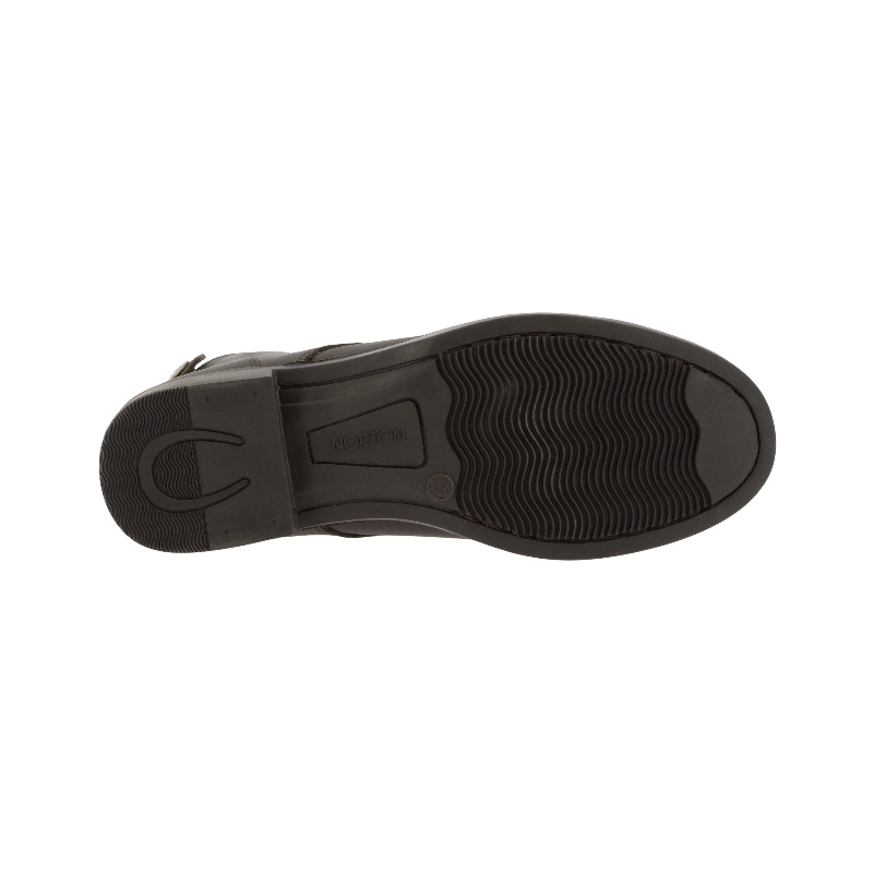 Norton - Boots Nîmes lacets + zip brun | - Ohlala