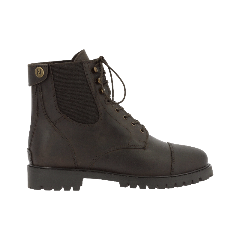Norton - Boots Vauvert lacets + zip brun | - Ohlala