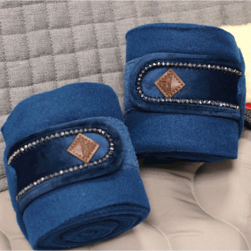 Kentucky Horsewear - Bandes de polo Velvet Pearls marine | - Ohlala