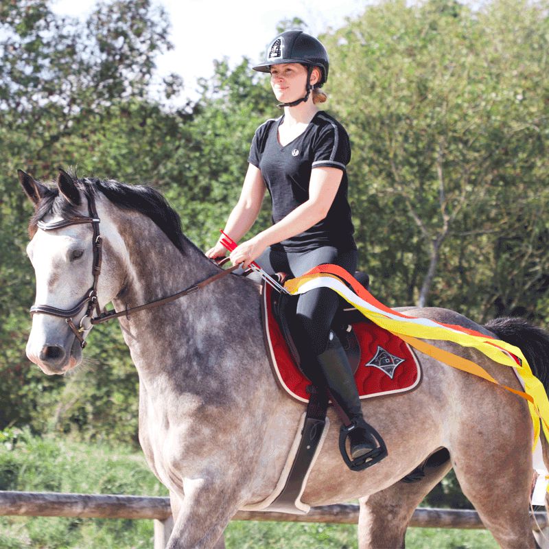 Equithème - Legging d'équitation femme full grip Lyly bordeaux