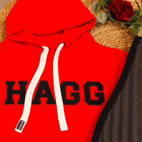 Hagg - Sweat hoodie à capuche rouge | - Ohlala