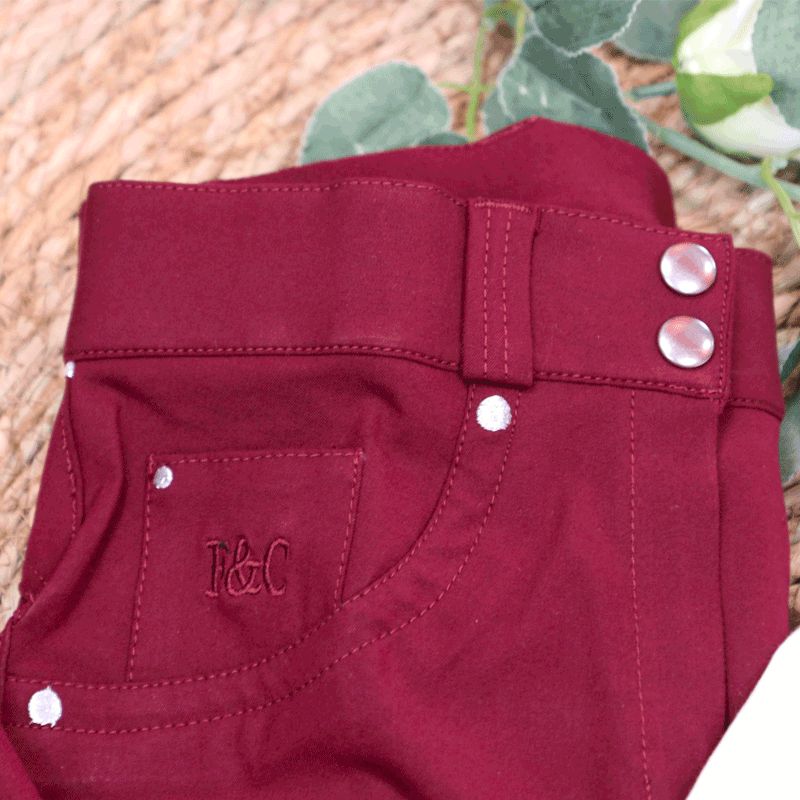 Look discount pantalon bordeaux