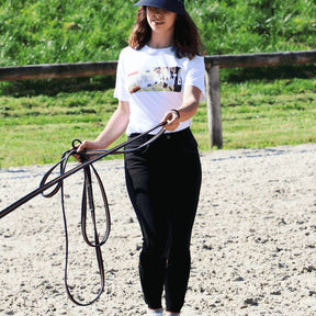 Collection Equine - T-shirt manches courtes Sans Faute blanc | - Ohlala