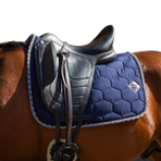 Oxxer - Tapis de dressage Monogramme marine | - Ohlala