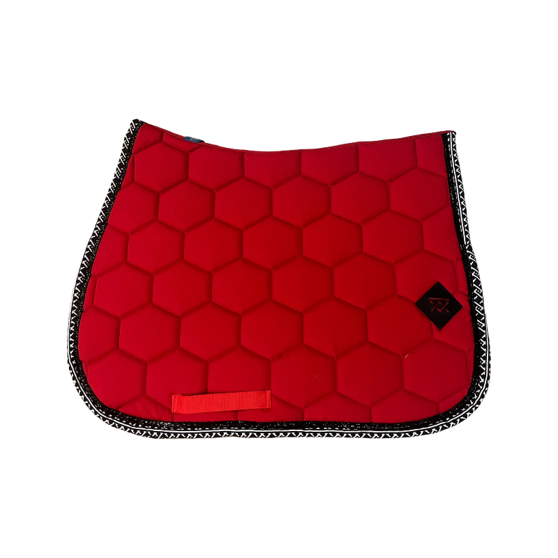 Oxxer - Tapis de selle Monogramme rouge/ noir | - Ohlala