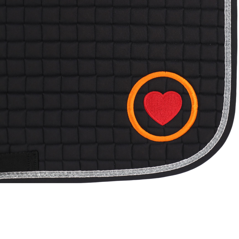 OHLALA - Tapis de selle Girly noir/ argenté logo OHLALA