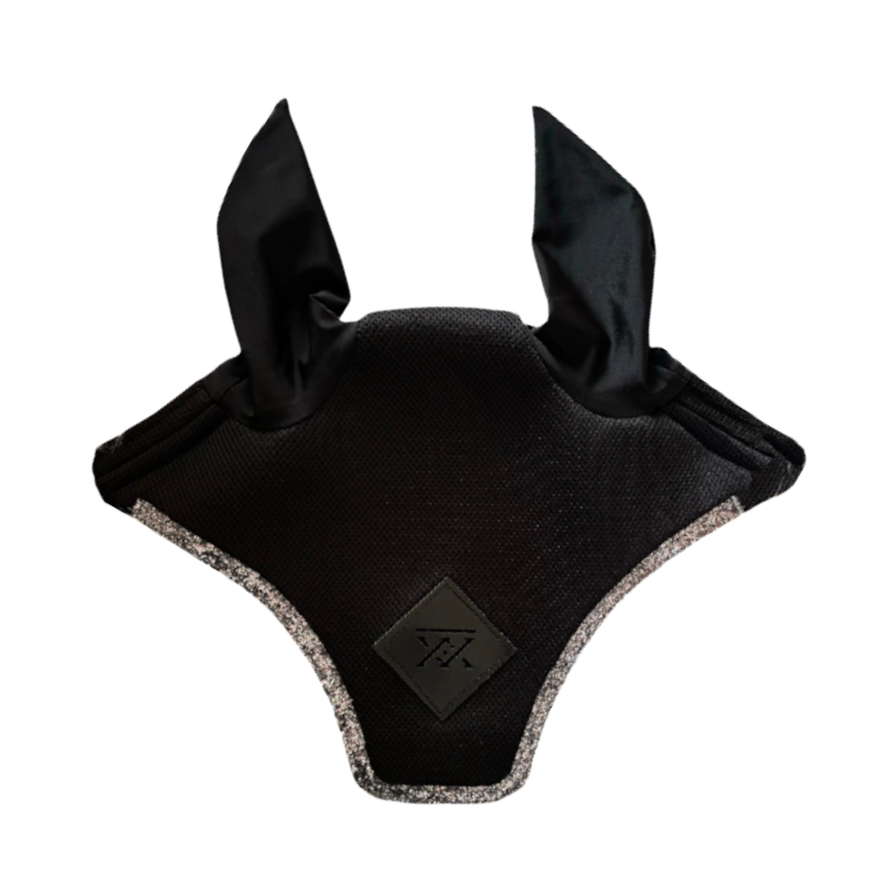 Oxxer - Bonnet court pour chevaux Diamant noir paillettes anthracites
