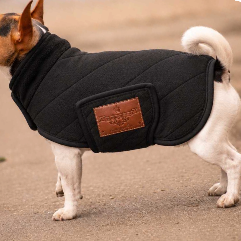 Paddock Sports - Couverture pour chien polaire Diagonal noir