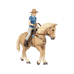 Papo - Western paard met beige amazone | - Ohlala
