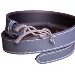 Pénélope - Ceinture femme Signature cuir perforé bleu | - Ohlala