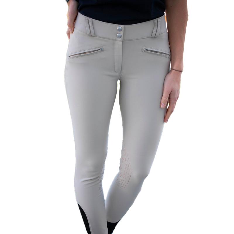 Pénélope Store - Pantalon d'équitation femme Rocky beige  taille mi-haute | - Ohlala