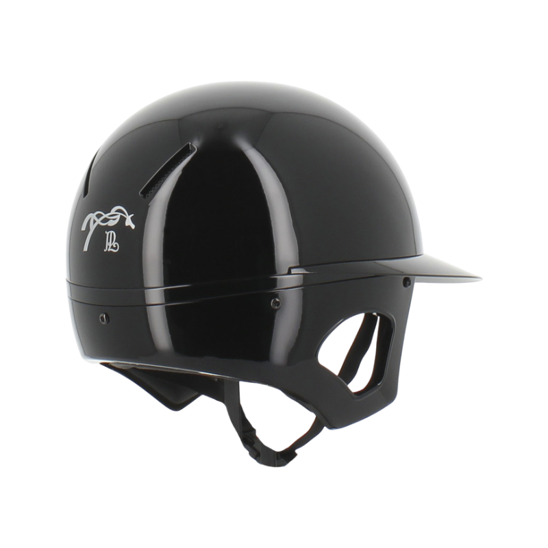 Pénélope - Casque d'équitation visière polo noir brillant Pénélope X Freejump
