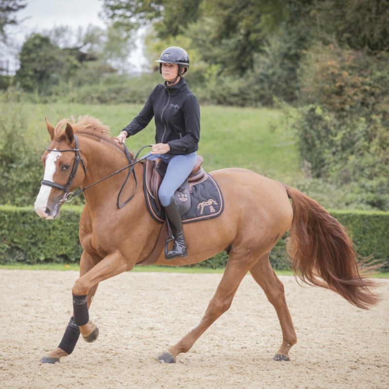 Pénélope - Casque d'équitation visière polo noir brillant Pénélope X Freejump