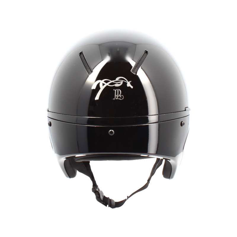 Pénélope - Casque d'équitation visière standard noir brillant Pénélope X Freejump