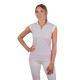 Pénélope - Polo de concours manches courtes femme Seville blanc logo rose | - Ohlala