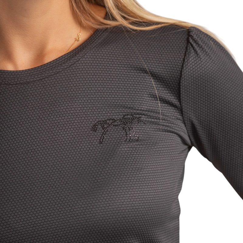 Pénélope - T-shirt manches longues femme Techty Honey anthracite