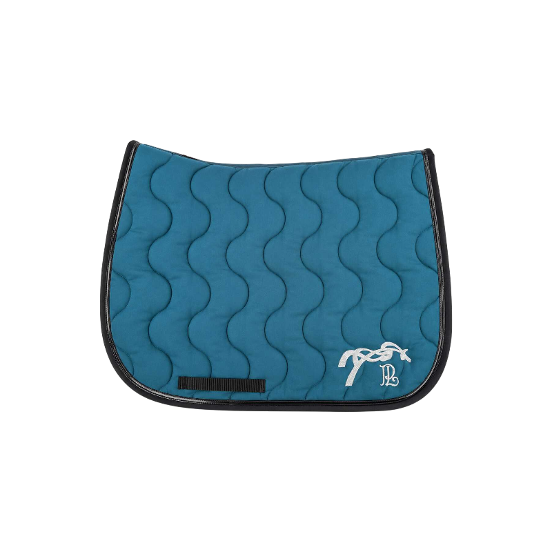 Pénélope - Tapis de selle Classique bleu canard/ noir