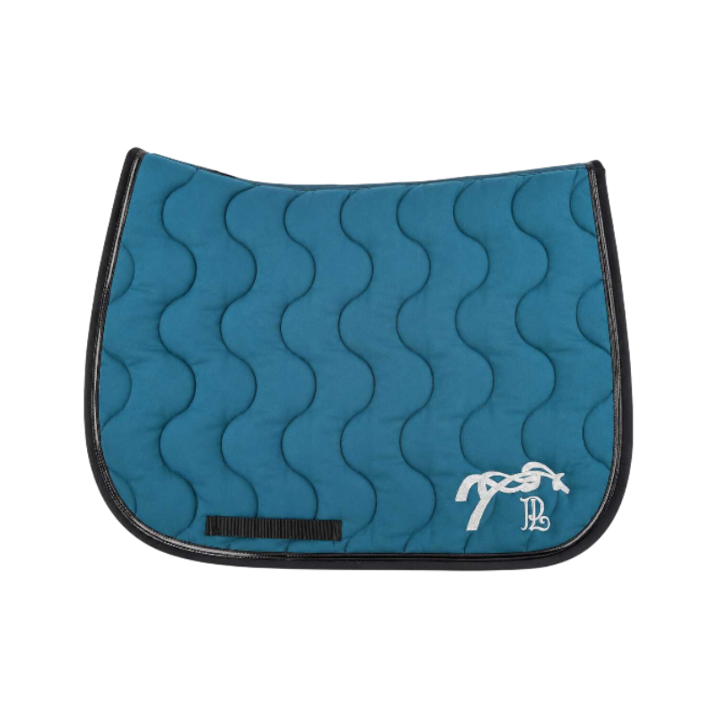 Pénélope - Tapis de selle Classique bleu canard/ noir