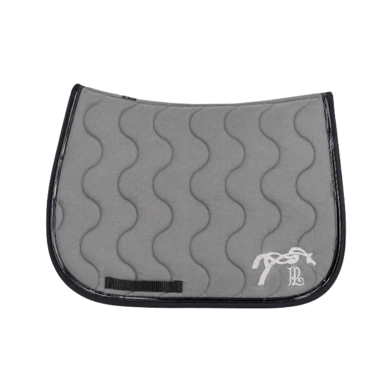 Pénélope - Tapis de selle Classique gris foncé/ noir