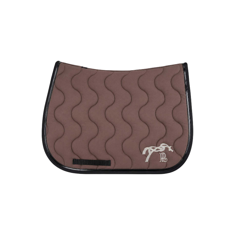 Pénélope - Tapis de selle Classique marron glacé/ noir