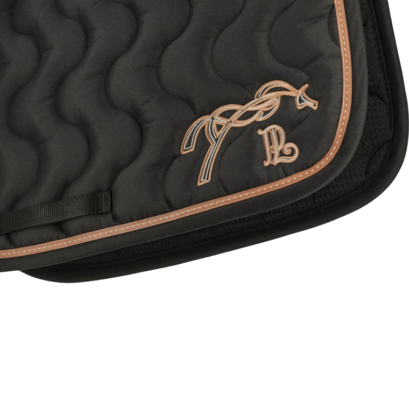 Pénélope - Tapis de selle Classique noir/ noir/ caramel | - Ohlala