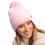 Pénélope - Bonnet femme Virgie rose poudré