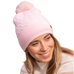 Pénélope - Bonnet femme Virgie rose poudré
