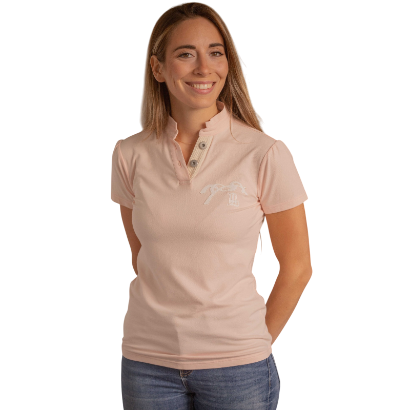 Pénélope - Polo femme Victorine beige