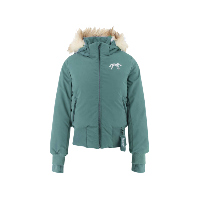 Pénélope - Blouson manches longues femme Step vert émeraude