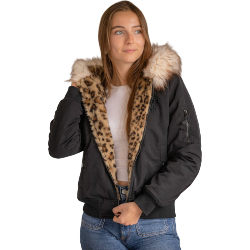 Pénélope - Bombers réversible femme Leolyon noir