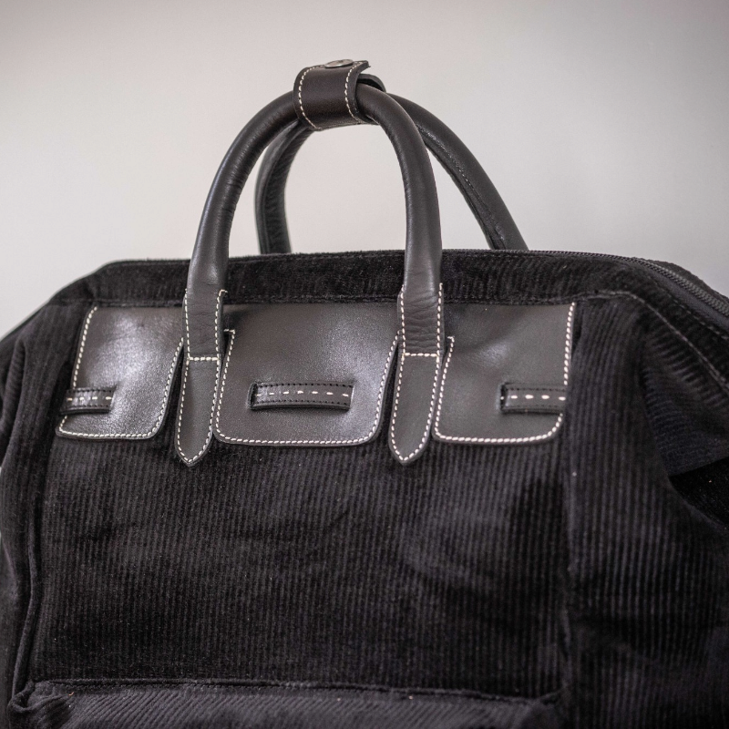 Pénélope - Sac à dos Backy velours noir