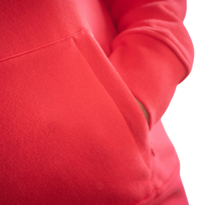 Pénélope - Sweat à capuche femme Louison rouge fluo