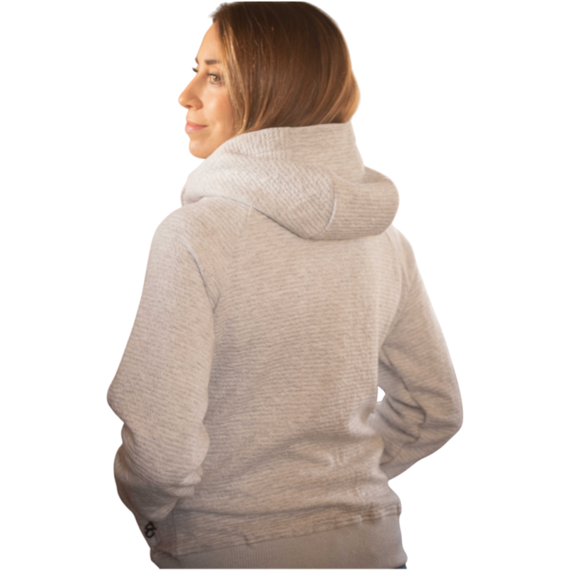 Pénélope - Sweat à capuche femme Meiwen gris