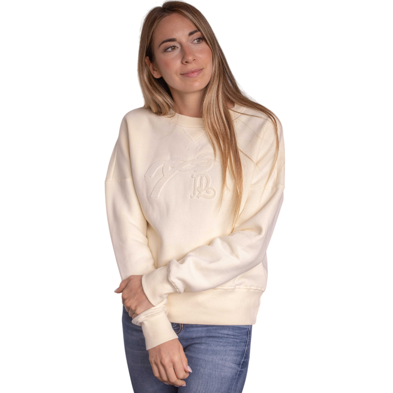 Pénélope - Dames sweatshirt lange mouwen Bianca lichtgeel