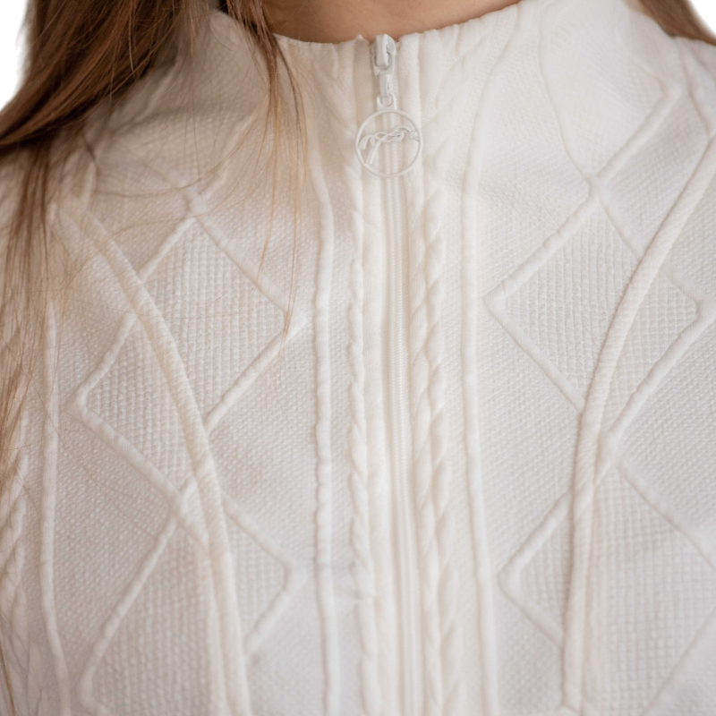 Pénélope - Dames sweatshirt lange mouwen Violette ecru