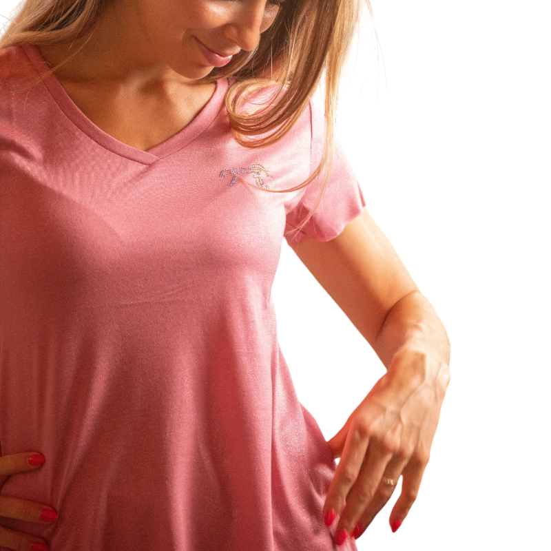 Pénélope - Dames T-shirt korte mouwen Juline framboos