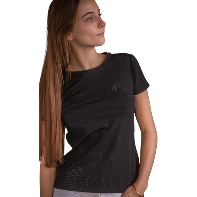 Pénélope - T-shirt manches courtes femme Techflo noir